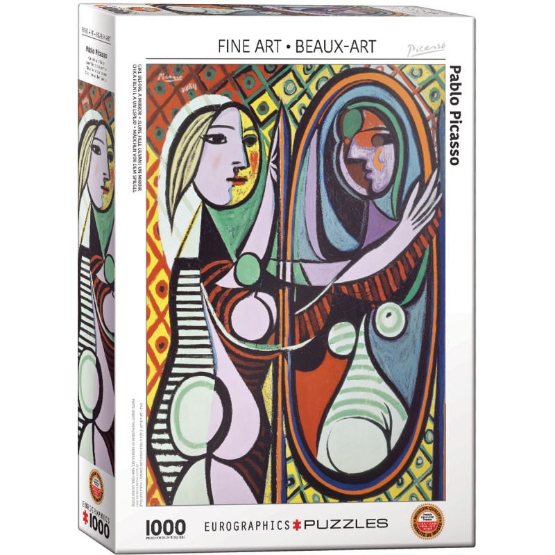 Puzzle 1000 pièces - Jeune fille devant un miroir, de Picasso