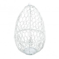 Oeuf en treillis métallique ouvrable 13x13x21cm