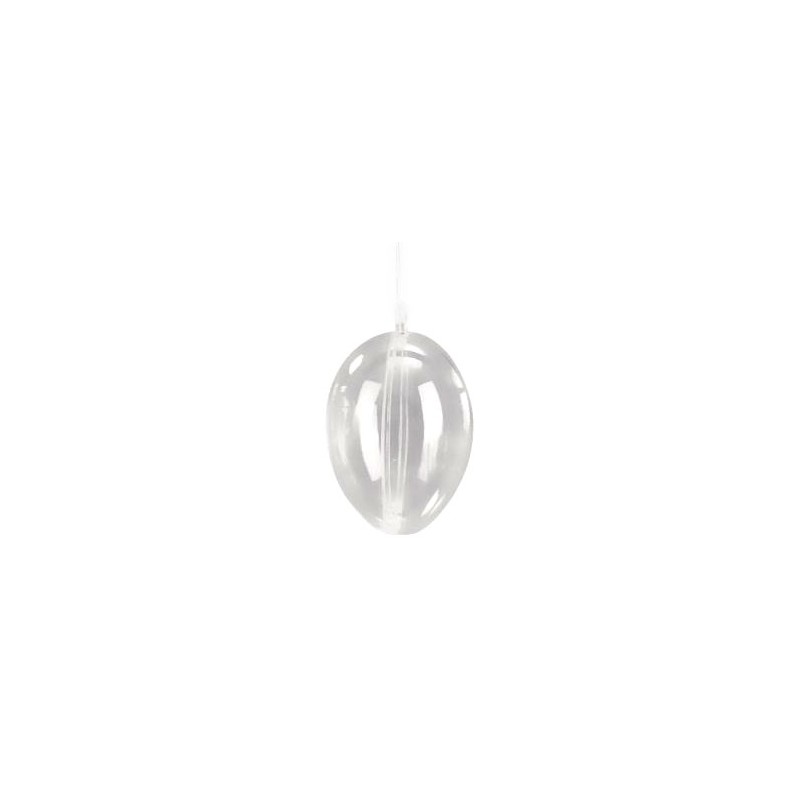 Oeuf en plastique transparent divisible, Ø10cm