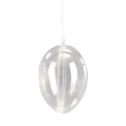 Oeuf en plastique transparent divisible, Ø8cm