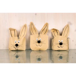 Sacs en papier Lapin de Pâques 17x28cm x3pcs
