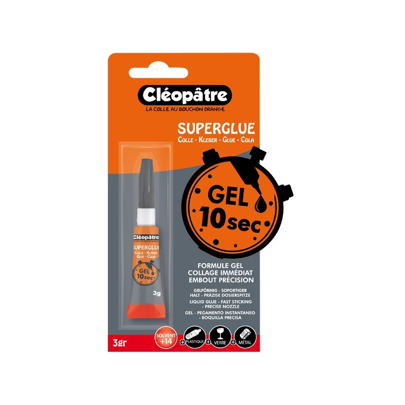 Colle extra-forte instantanée SuperGlue en gel, tube de 3g