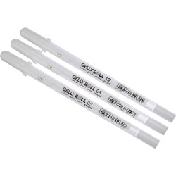 Stylo roller à encre gel blanc Gelly Roll Basic