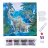 Kit tableau à diamanter Crystal Art 30x30cm - Dinosaures