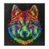 Kit tableau à diamanter Crystal Art 30x30cm - Loup multicolore
