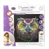Kit tableau à diamanter Crystal Art 30x30cm - Hibou multicolore