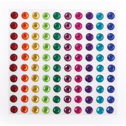 Planches de 100 strass adhésifs ø5mm