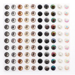 Planches de 100 strass adhésifs ø5mm
