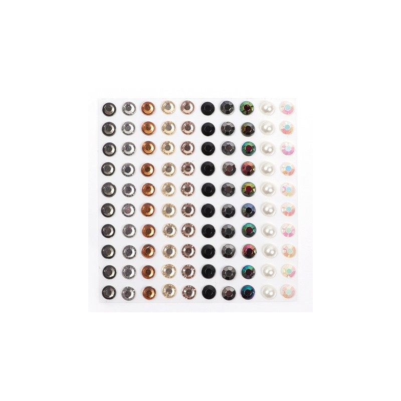 Planches de 100 strass adhésifs ø5mm