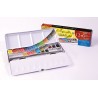 Boîte en métal aquarelle extra-fine Sennelier 12 1/2 godets + 6 offerts