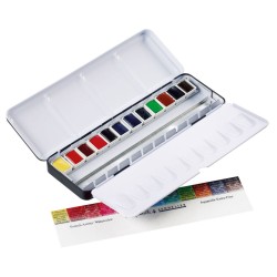 Boîte métal de 1/2 godets aquarelle extra-fine Sennelier