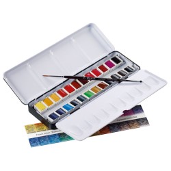 Boîte métal de 1/2 godets aquarelle extra-fine Sennelier