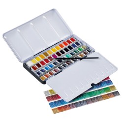 Boîte métal de 1/2 godets aquarelle extra-fine Sennelier
