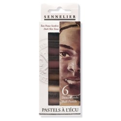 Boite thématique de 6 demi-pastels tendres à l'écu Sennelier