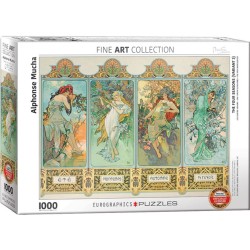 Puzzle 1000 pièces - Les quatres saisons de Mucha