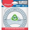Rapporteur circulaire et 1/2 circulaire Géometric - 12 cm