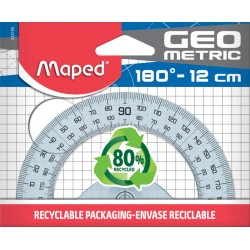 Rapporteur circulaire et 1/2 circulaire Géometric - 12 cm