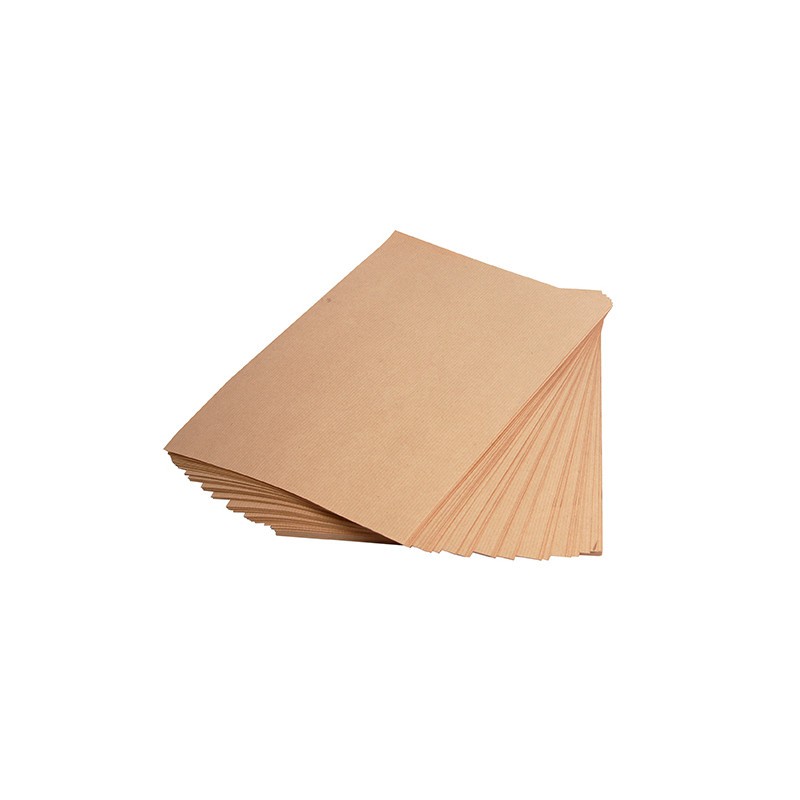 Papier kraft brun vergé 120 g/m², feuille 50x70 cm