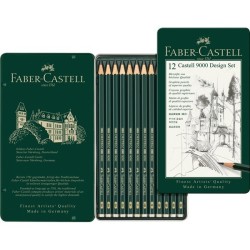 Boite en métal crayons Castell 9000 x12 pcs
