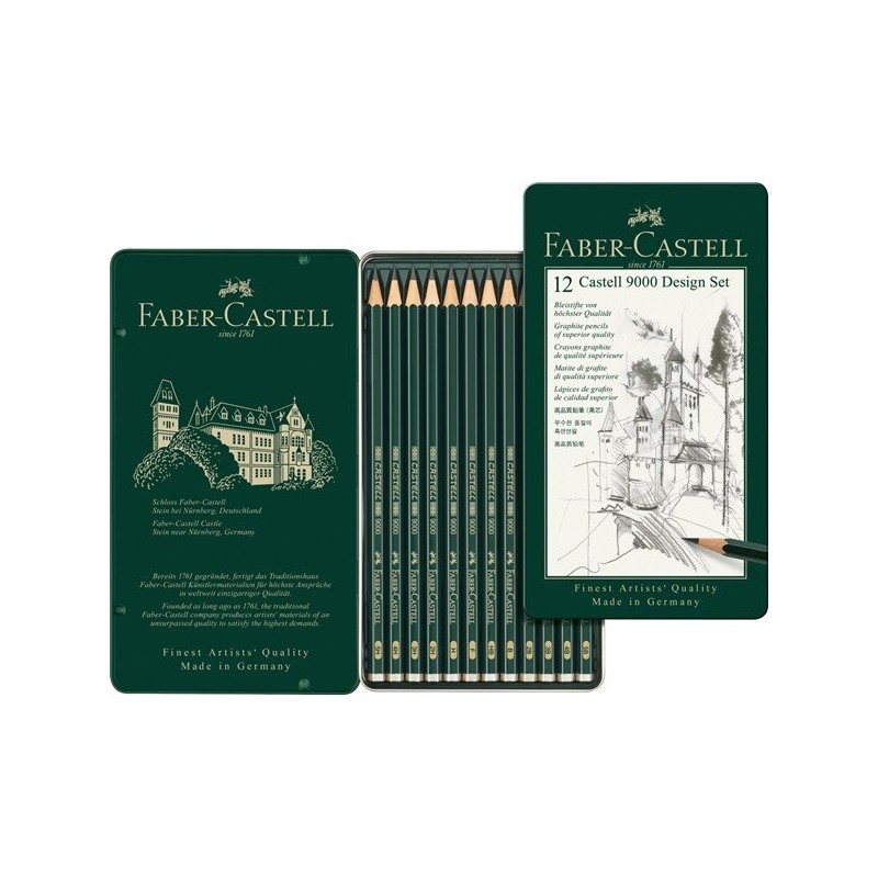 Boite en métal crayons Castell 9000 x12 pcs