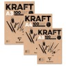 Bloc dessin kraft brun 90 g/m², 100 fls 