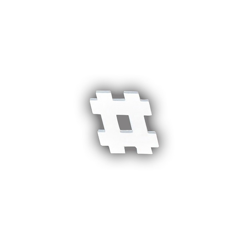 Symbole Hashtag en papier maché - 12 cm