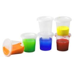 Set de 18 pots vides en plastique avec couvercle 30 ml