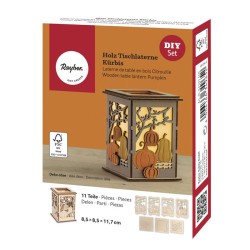 Kit DIY - Mini lanterne en bois à monter Courges 8,5x8,5x11,7cm