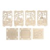 Kit DIY - Mini lanterne en bois à monter Courges 8,5x8,5x11,7cm