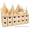 Calendrier de l'Avent rectangle - 33,5x20,5x11,5 cm