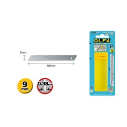 Etui de 10 lames pour cutter 9 mm Olfa