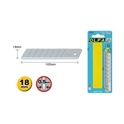 Etui de 10 lames pour cutter 18 mm Olfa 