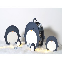 Calendrier de l'Avent Pingouin - 33x35.5x13.5 cm