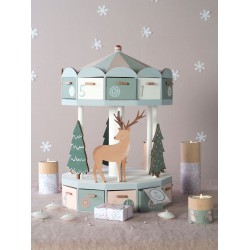 Calendrier de l'Avent Manège Let It Snow - 41x28x28 cm