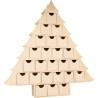 Calendrier de l'Avent Sapin - 45x43.5x6.5 cm