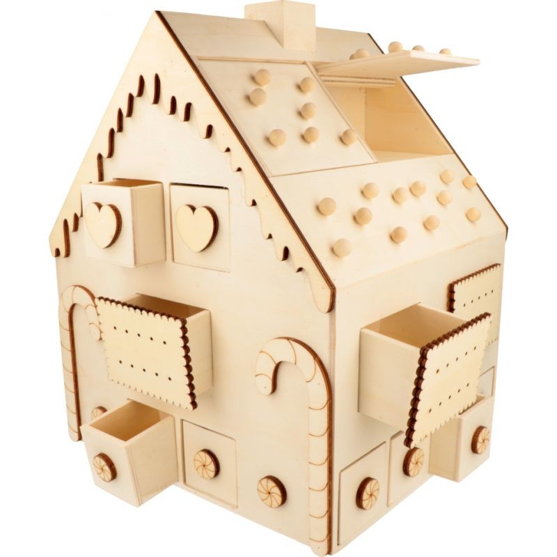 Calendrier de l'Avent Maison en pain d'épices - 32x25x23 cm