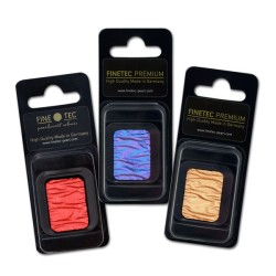 Peinture aquarelle au mica Finetec en godet