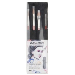 Set de 4 pinceaux Cosmotop-Spin + pincelier en tissu