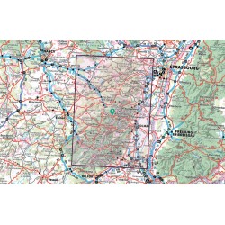 Carte en relief IGN Massif des Vosges - 80x113 cm