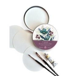 Boite métal papier aquarelle rond Expression 300 g/m² de 30 feuilles