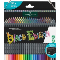 Coffret carton de 100 cayons de couleur Black Edition