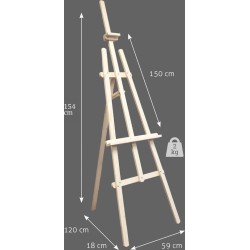 Chevalet d'atelier en pin La Palma (kit)