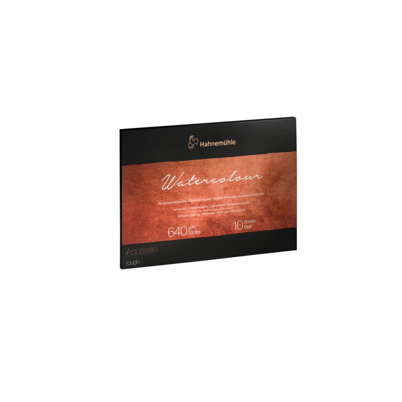 Bloc aquarelle coton Watercolour 640 g/m², 10 fls collées