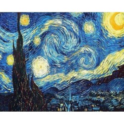 Broderie diamant 40x50cm sur toile roulée - Nuit étoilée