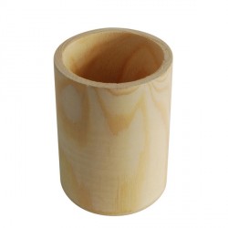 Pot à crayons cylindrique en bois 90x60m à customiser