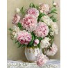 Broderie diamant 40x50cm sur toile roulée - Bouquet de pivoines