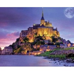 Broderie diamant 40x50cm sur toile roulée - Le Mont Saint Michel