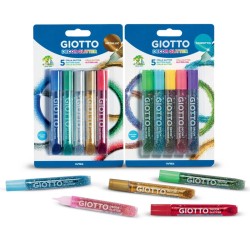 Etui de 5 stylos gel à paillettes Giotto Decor Glitter