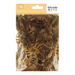 Plumes tigrées 3 à 6 cm, sachet de 3 g