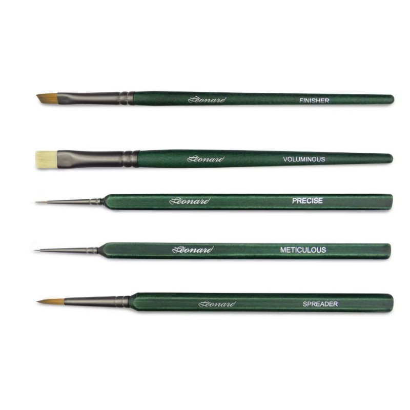 Set professionnel pour modélisme de 5 pinceaux Léonard